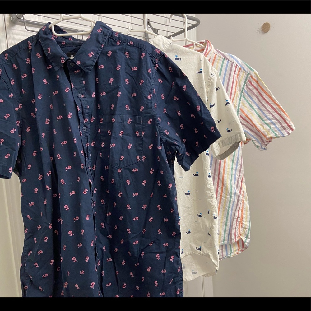 Short Sleeve Button Up Shirts Bundle